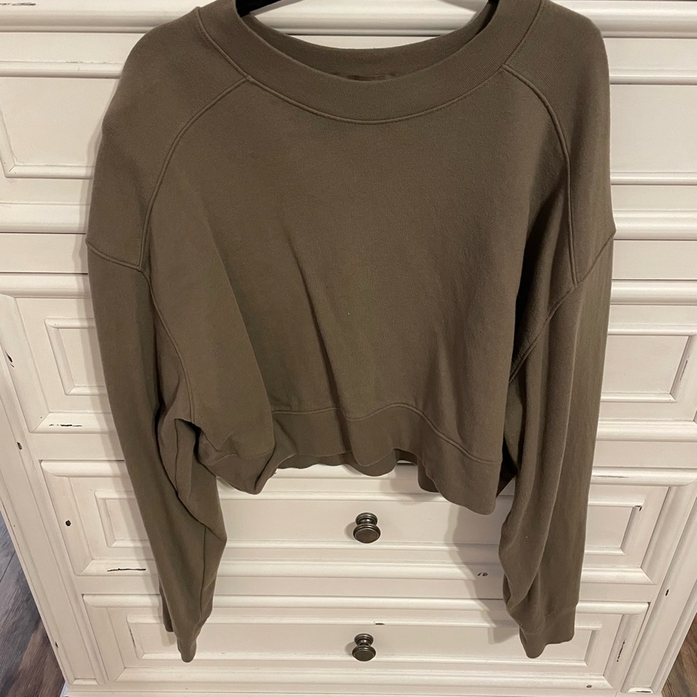 Women's Nuuds Mocha Cropped Sweatshirt